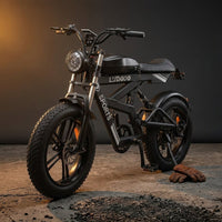 Electric Bike for Adults,1500W Peak,35Mph,48V 816Wh Battery,Max 75Miles Electric Motorcycle,20'' Fat Tire Dirt Bike,7-Speed Bike — Studio Shot