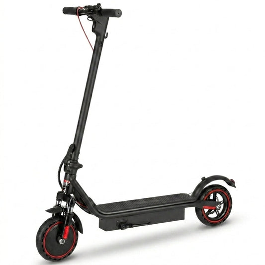 Electric Scooter,350W Motor up to 16MPH 21-24Miles Range 8.5" Solid Tires Portable Commuting Foldable Scooter for Adults with Dual Braking, Escooter for Adults Commuting — Studio Shot