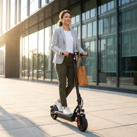 Electric Scooter,350W Motor up to 16MPH 21-24Miles Range 8.5" Solid Tires Portable Commuting Foldable Scooter for Adults with Dual Braking, Escooter for Adults Commuting — Lifestyle