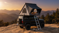 Roof Top Tent Hardshell Rooftop Tent for Van SUV Truck Car Overland Tent Camping for 2-3 Person with Ladder — Lifestyle