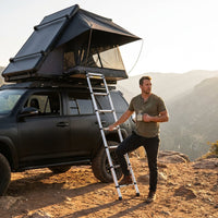 Roof Top Tent Hardshell Rooftop Tent for Van SUV Truck Car Overland Tent Camping for 2-3 Person with Ladder — Lifestyle